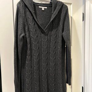 OLD NAVY, CABLE KNIT, GREY SWEATER DRESS, SIZE LG